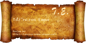 Tánczos Emma névjegykártya