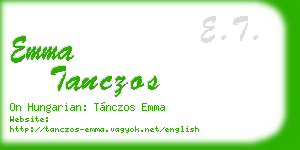 emma tanczos business card